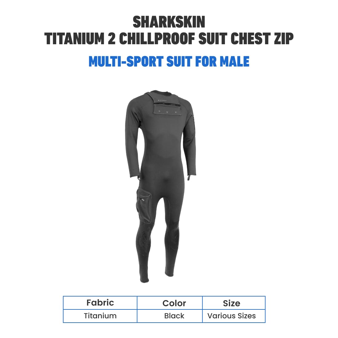 Amazon.com : Sharkskin Male Titanium 2 Chillproof Multi-Sport
